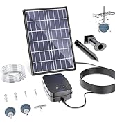 Biling Solar Pond Aerator for Small Pond, 3 Modes, 2200 mAh Battery Backup, Solar Air Pump with 2...