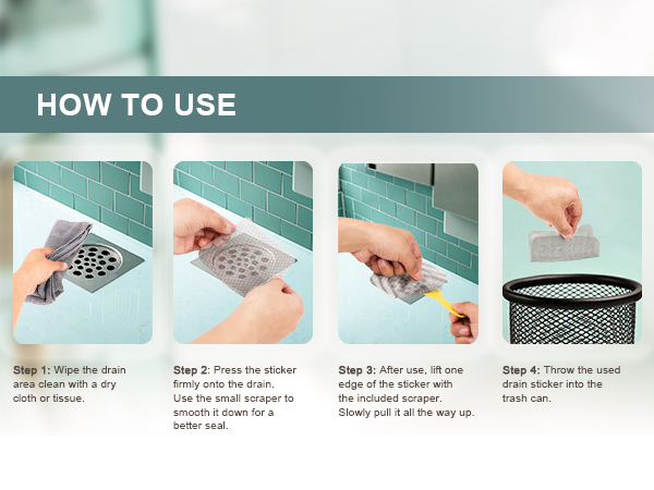 disposable hair drain stickers