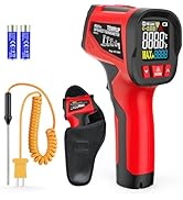 Infrared Thermometer Temperature Gun, TEMIRUP Digital Laser Temperature Gun with Probe for Cookin...