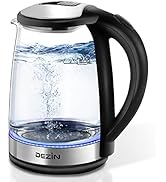 Dezin Electric Kettle, BPA-Free 1.8L Electric Water Heater, Glass Electric Tea Kettle, 304 Stainl...