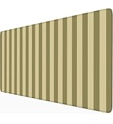 Olive Yellow Striped Desk Mat Cute Pastel XXL Large Gaming Mouse Pad Desk Pad Kawaii Cozy Aesthet...