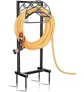 Gayuteay Garden Hose Holder - Upgraded Water Hose Holder Holds 151-feet Hose, Heavy Duty Metal Ho...