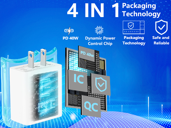 MFi Certified 2Pack 40W Dynamic Power Adapter USB C Charger Block Type C Wall Charger for iPhone 17