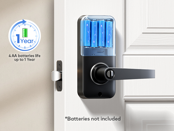 4 AA batteries provide up to 1-year usage