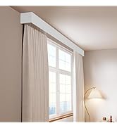 MaKefeile Metal Curtain Track System Custom Curtain Box Single curtain Track Cornice Boards and C...
