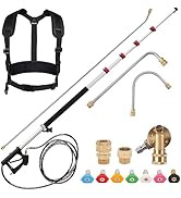 RIDGE WASHER 24 FT Telescoping Pressure Washer Wand, Pressure Washer Extension Wand, Telescopic G...