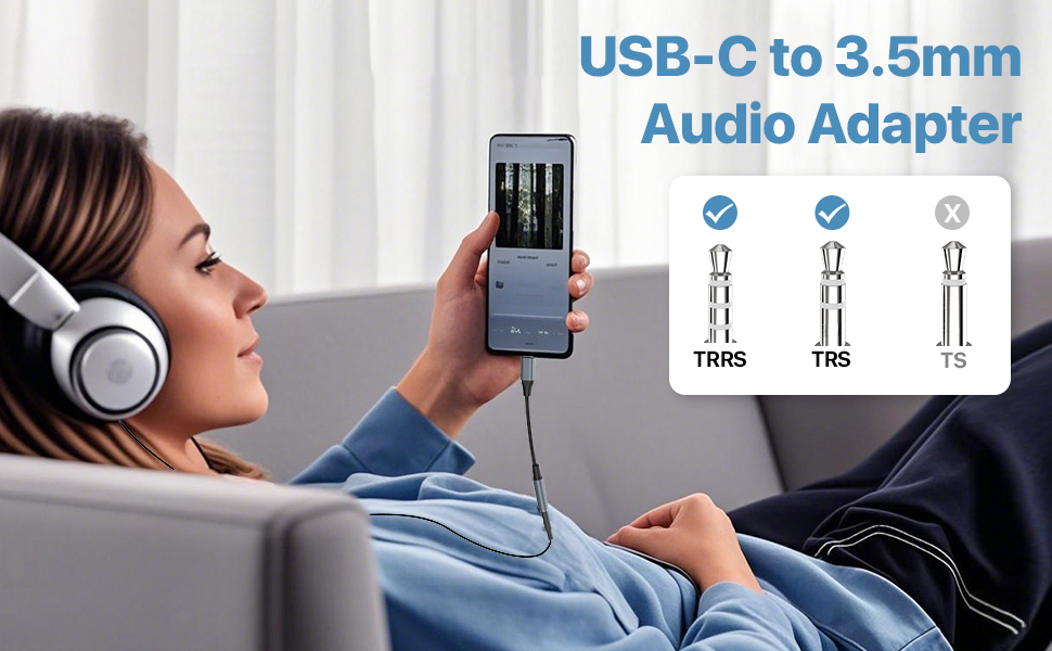 USB TYPE C to Headphone Jack,USB type c to 3.5mm jack audio adapter bulk