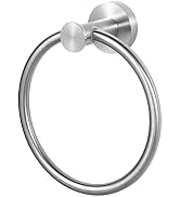 Wall Mounted Bath Towel Ring Brushed Nickel, SUS304 Stainless Steel Round Hand Towel Holder for B...