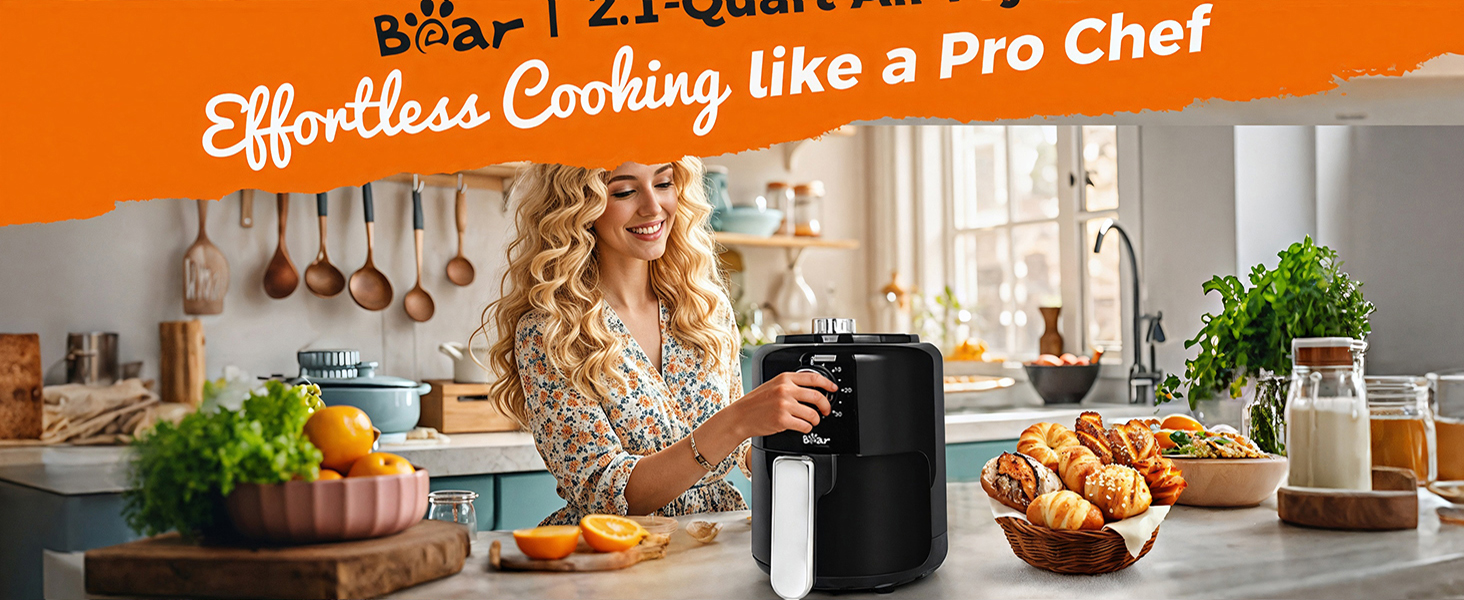 bear small air fryer 2.1qt