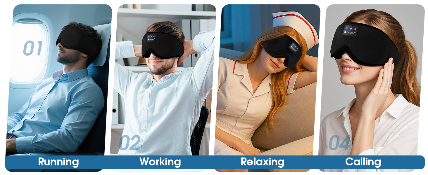 Sleep Headphones Mask Bluetooth 3D Music Eye