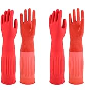 North Tower Rubber Gloves Kitchen Cleaning For Washing Dishing Kithchen, warmming Heat Resistant ...