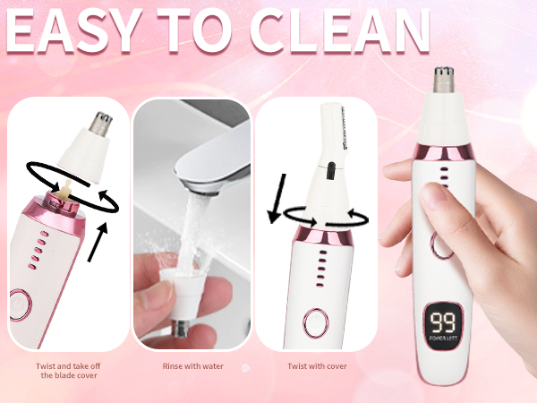 Mendaping 2025 Rechargeable Nose and Ear Hair Trimmer With LED Dispaly for Women Men