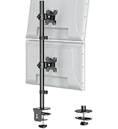 ErgoFocus Vertical Dual Monitor Stand for Max 32 "Computer Screen | Holds up to 17.6 lbs Each Sta...