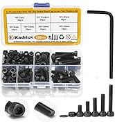 Kadrick 155 Pcs M5 Screw Assortment, Metric Hex Socket Head Cap Bolts, M5*8mm/12mm/16mm/20mm/30mm...