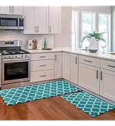 KMAT Kitchen Mat [2 PCS] Cushioned Anti-Fatigue Kitchen Rug, Waterproof Non-Slip Kitchen Mats and...