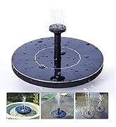 Solar Fountain for Bird Bath, Solar Powered Fountain Pump 1.5W Free Standing Floating Birdbath Wa...