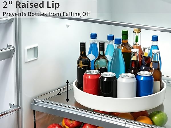 2&amp;#34; Raised Lip - Prevents Bottles from Falling Off