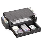 WALI Monitor Stand Riser with Drawer and 2 Pen Holders, Desk Organizers and Accessories for Compu...