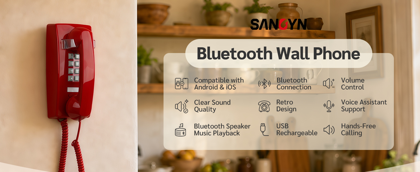 Bluetooth wall phone