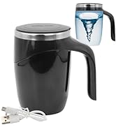 Self Stirring Mug - Rechargeable Automatic Magnetic Electric Coffee Mug, Rotating Cute Mixing Cup...