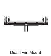 HSU Aluminum Dual Twin Mount Adapter (Extension) for GoPro Hero 12/11/10/9/8/7/6/5/4