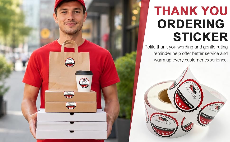 thank you for your order stickers