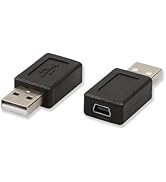 Electop 2 Pack USB 2.0 A Male to USB B Mini 5 Pin Female Adapter Converter
