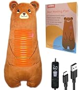 Kivdes Bear Electric Heating Pad for Period Cramps Pain Relief Menstrual USB Powered Cuddly Stuff...