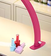 Yokilly Half Moon Light for Nail Desk: 29" Foldable Half Moon Desk Lamp with Phone Holder for Beg...