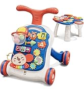 QDRAGON 3 in 1 Baby Walker and Activity Center for Boy, Learning to Walk, Sit to Stand, Early Edu...