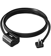 Extension Cord 10ft SUPERDANNY Mini Power Strip Ultra Right Angled Flat Plug for Tight Spaces,Ind...