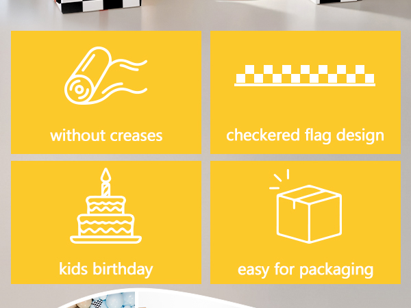 WRAPAHOLIC Checkered Flag Wrapping Paper 