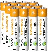 CPANCELL AAA Battery Rechargeable 1100mAh AAA Rechargeable NiMH Battery (12 Count)