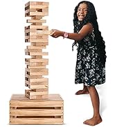SWOOC Games - Giant Tower Game | 60 Large Blocks | Storage Crate / Outdoor Game Table | Starts Ov...