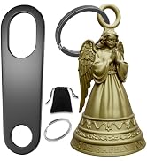 Anwlki Biker Guardian Angel Luck Riding Bell 3D Motorcycle Gremlin Bells with 2 Key Chain Ring, M...