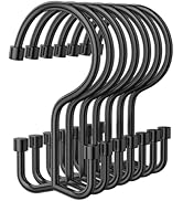 OEH Shower Curtain Hooks, 12 Pcs Shower Curtain Rings, Durable Black shower curtain hooks rust pr...