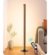 EDISHINE Wooden Floor Lamp, Upgraded Dual-Sided Lighting, Minimalist Floor Lamps for Living Room,...