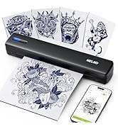 Nelko Tattoo Stencil Printer, D810 Wireless Thermal Tattoo Printer with 10pcs Tattoo Transfer Pap...