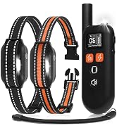 Dog Training Collar for 2 Dogs 20-120lbs, 3300FT Waterproof Rechargeable Shock Collar with Remote...