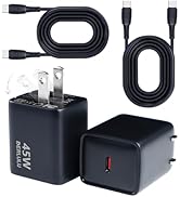 45W USB-C Charger, DERLULU 45W Power Adapter Supports Super Fast Charging for Galaxy S25/S24/S23,...