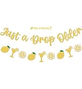 FOZEE Just A Drop Older Banner, Lemon Birthday Decorations, Lemon Martini Birthday Decor, Summer ...