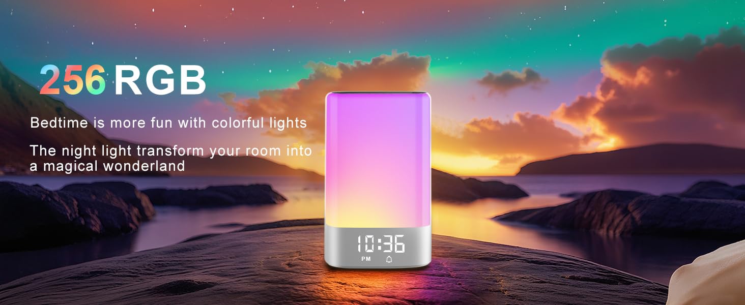 256rgb night light with sound machine