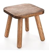 Youeon 9 Inch Small Wooden Step Stool, Non-Slip One Step Stool for Adults, Holds up to 300 Lbs, P...