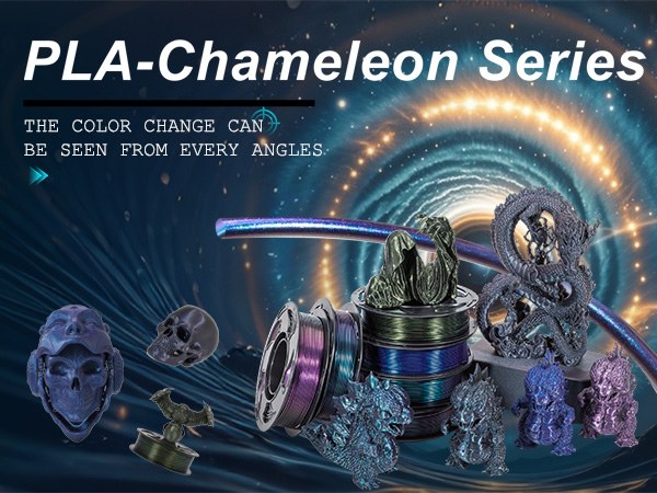 Toksen3D printing filament PLA PETG TPU gradient bi dual tri color rainbow filament