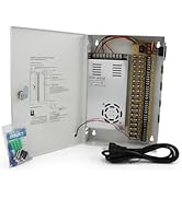Ares Vision 18 Channel/Port 20 AMPS, 12V DC 110v Power Supply Metal Box, Individually Fused for C...