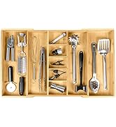 KitchenEdge Adjustable Kitchen Drawer Organizer for Utensils and Junk, Food-Safe Contract Grade w...