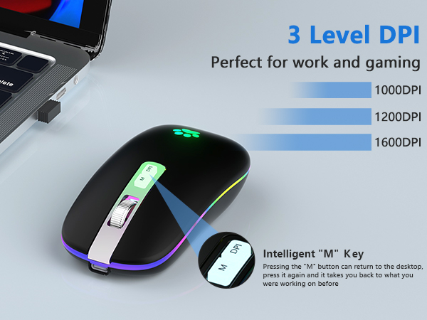 3 Adjustable DPI Wireless Computer Mouse
