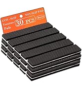 Fursafe&amp;Q Non Slip Furniture Pads - Furniture Grippers for Hardwood Floors, 30 PCS Brown Non Skid...