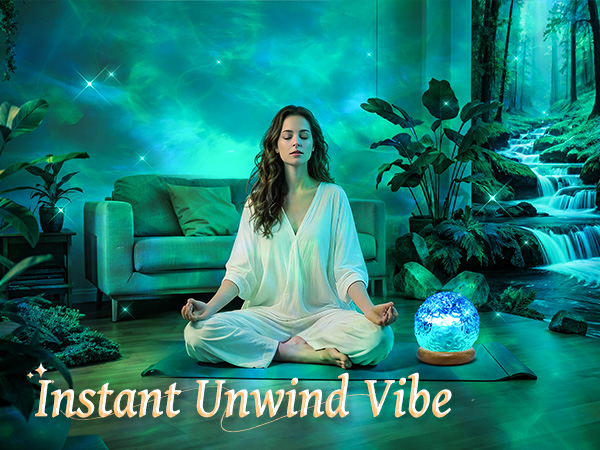 Mood Lighting Crystal Lamp Ocean Light Projector for Bedroom Ocean Room Decor for Teen Girls Gifts