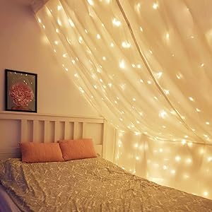 curtain lights for bed canopy